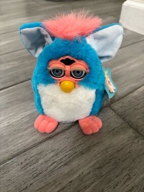 RARE! 1999 TIGER ELECTRONICS FURBY BABIES BLUE & PINK HASBRO #70-940 WITH TAG